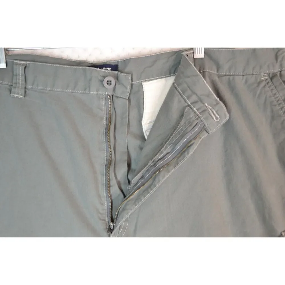 King Size Men's 52 Grey Cargo High Rise 13 inch Shorts